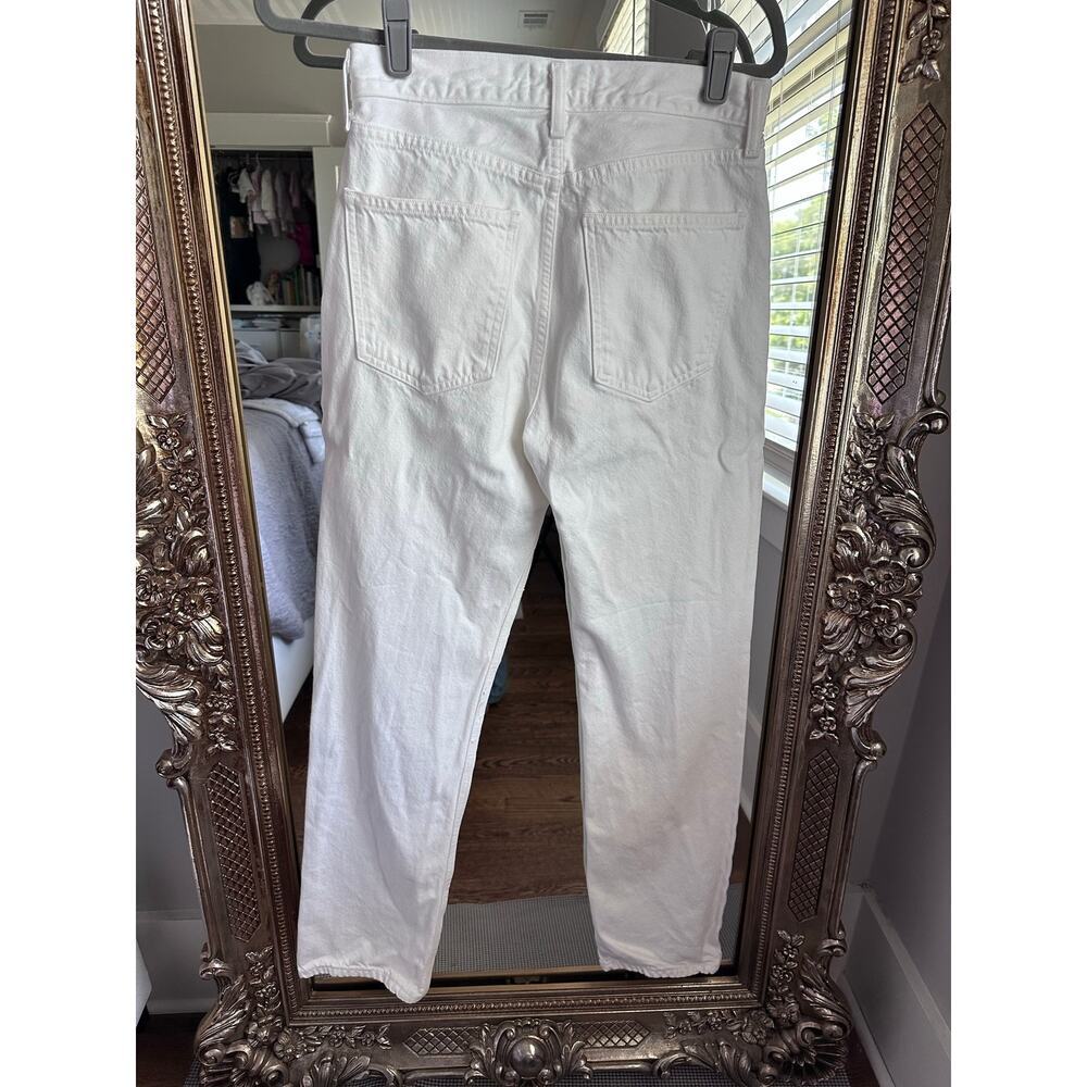 AGOLDE Off White Lana Slice Mid Rise Vintage Straight Jeans Element Size 26 - Picture 8 of 9